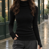 Rowena Turtleneck Sweater - Black