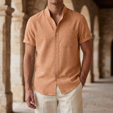 Knox Mandarin Shirt - Orange
