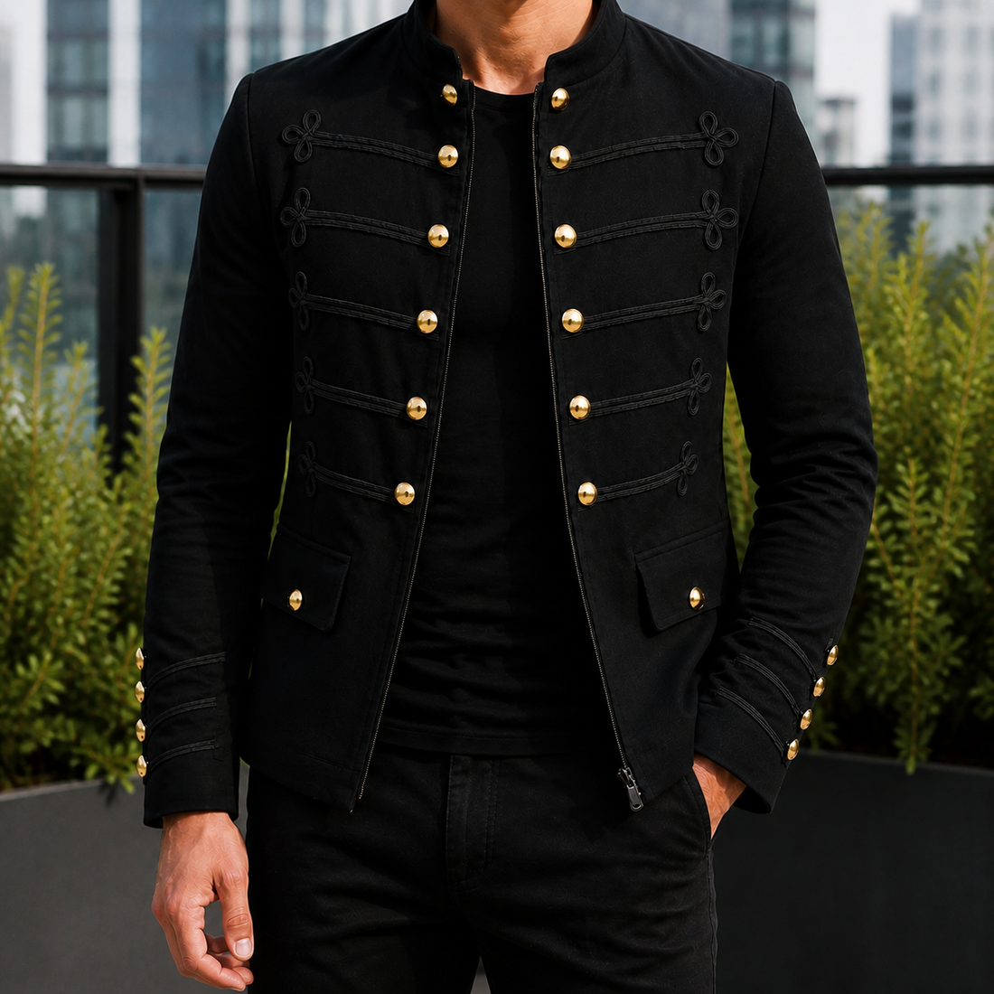 Ivan Military Jacket - Lead Product Detail