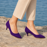 Garda Pointed Toe Pumps - Purple