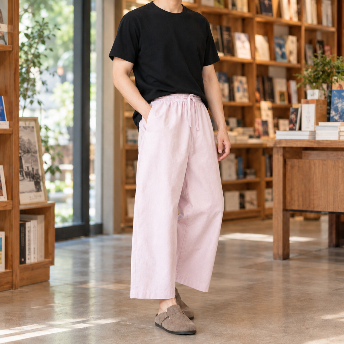 Eamon-Flynn Relaxed Pants - Pink