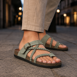 Cardini Woven Sandals - Green