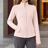 Hyacinth-Marie Stand Collar Jacket - Cloud Powder