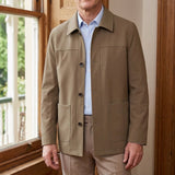 Vaughn Button-Front Jacket - Khaki
