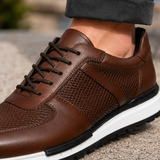 Dario Leather Sneakers - Lead Product Detail