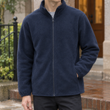 Sigmund Zip Fleece Jacket - Navy Blue