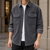 Albin Corduroy Overshirt - Gray
