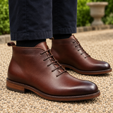 Padova Leather Ankle Boots - Lead Product Detail
