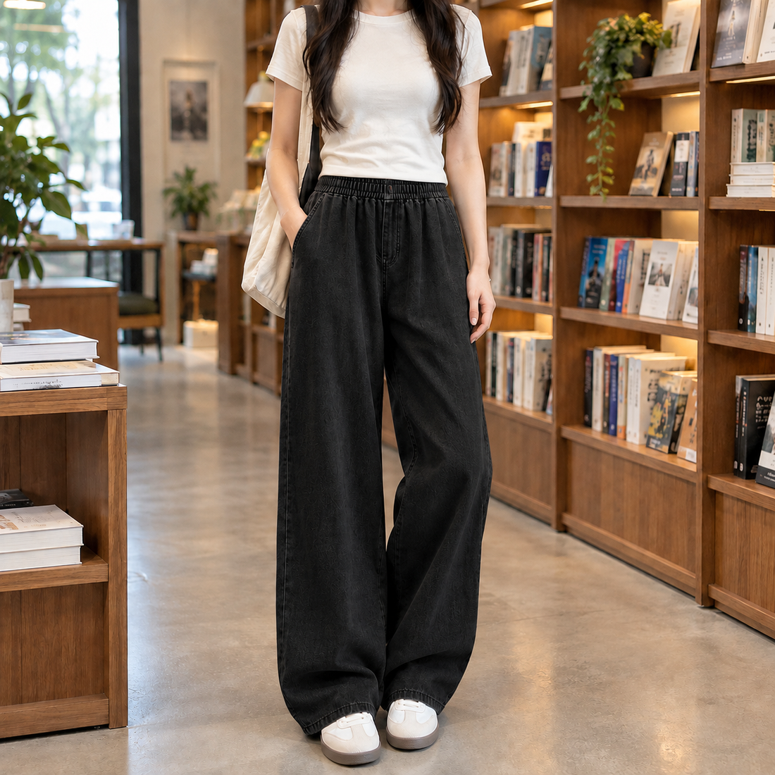 Geraldine Wide Leg Pants - Black