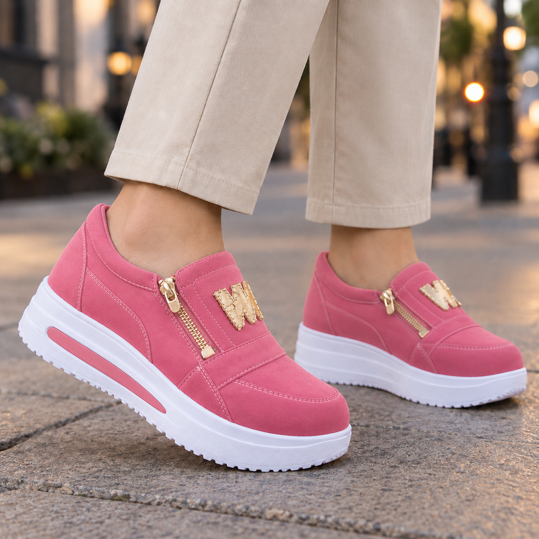 Rossi Wedge Sneakers - Pink