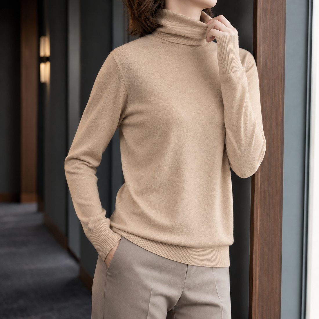 Joelle Turtleneck Sweater - Camel