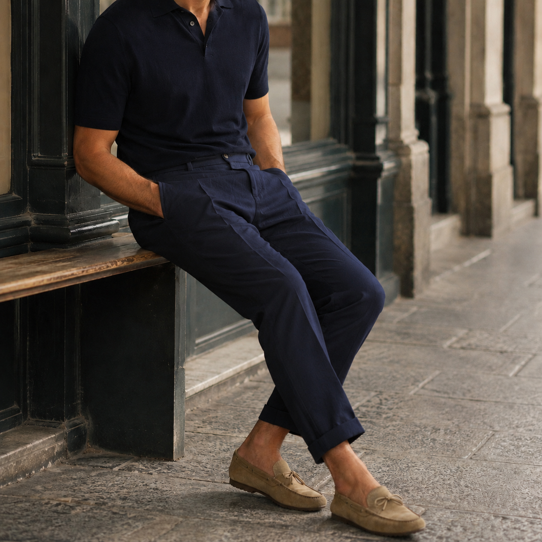 Anton Tapered Pants - Navy
