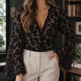 Mallory-Grace Lace Blouse - Black