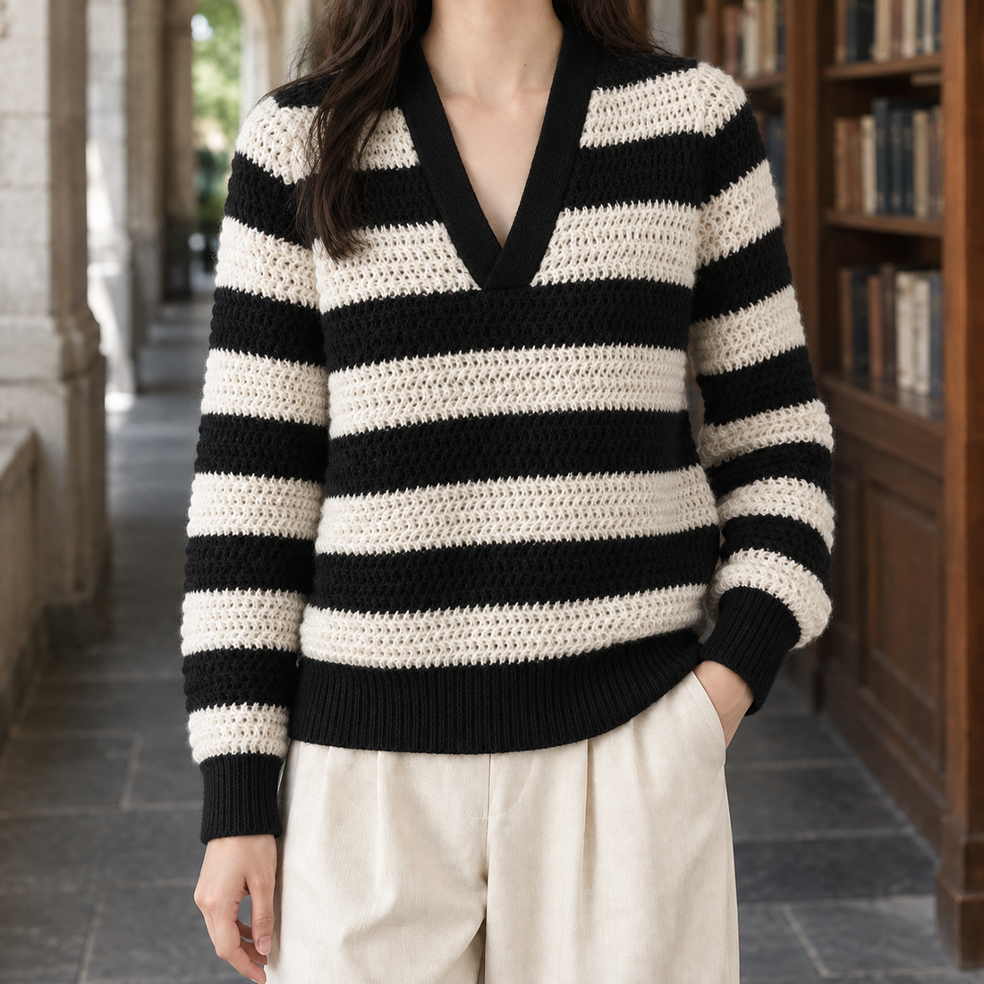 Gwendolyn-Faye Textured Sweater - Black