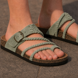 Taormina Braided Sandals - Green
