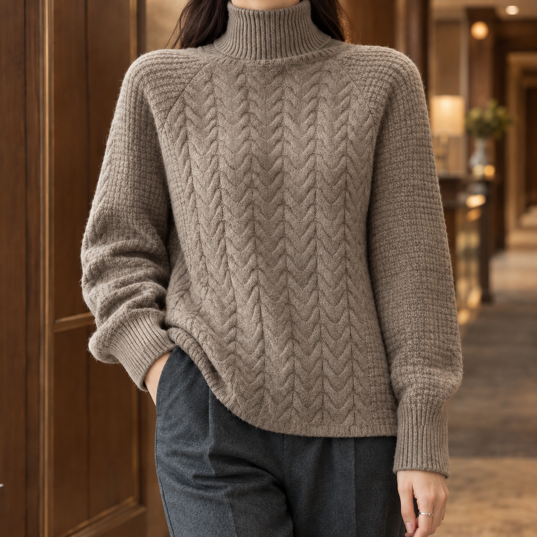 Isabeau-Hope Cashmere Sweater - Darkcamel