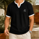 Clement Notch Neck Top - Black