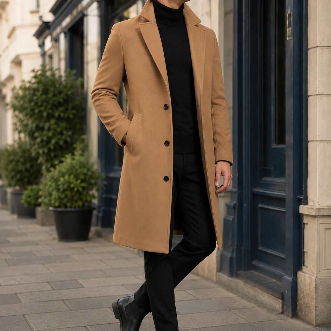 Octavian Tailored Overcoat - Brown