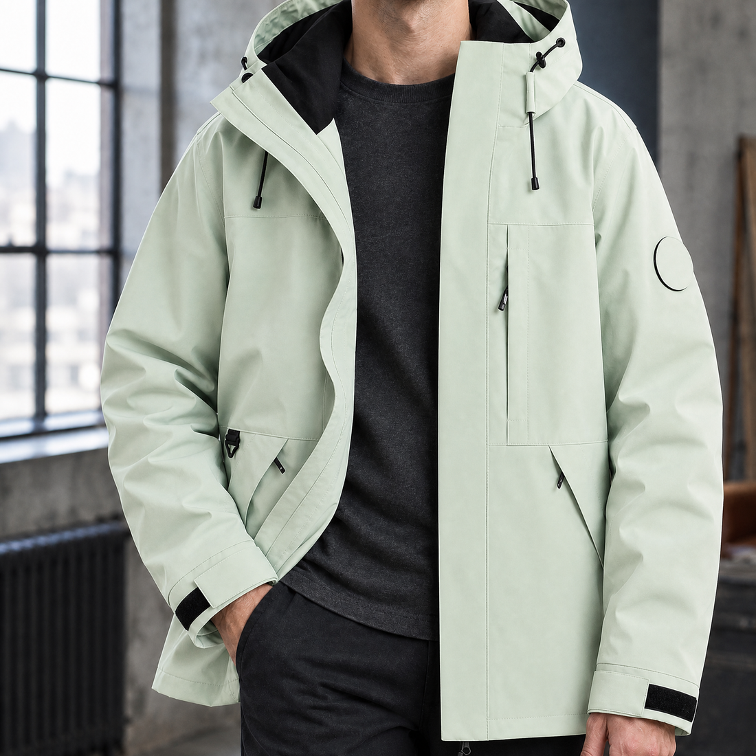 Lucas Utility Jacket - Light Green
