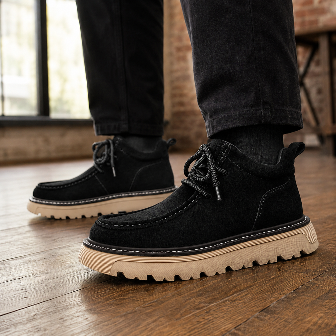 Barolo Moc Toe Boots - Black