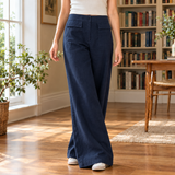 Avaline-Marie Wide Leg Pants - Deep Blue