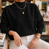 Olympia Mock Neck Sweater - Black