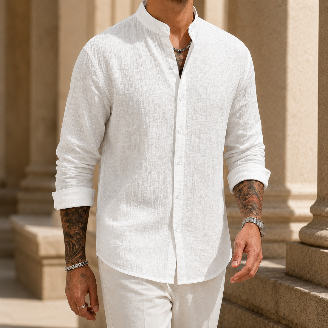 Blake Linen Shirt - White