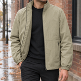 Eldric-Lane Stand Collar Jacket - Khaki