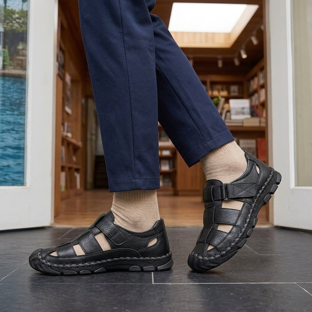 Verona Fisherman Sandals - Noir