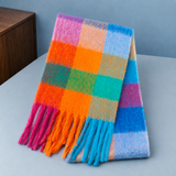 Lockwood Plaid Cashmere Scarf - Bright Multi