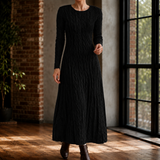 Mina Cable Knit Dress - Black