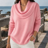 Zinnia Cowl Neck Sweater - Pink