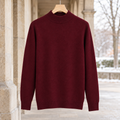 Semi-turtleneck Wine Red