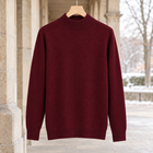 Semi-turtleneck Wine Red