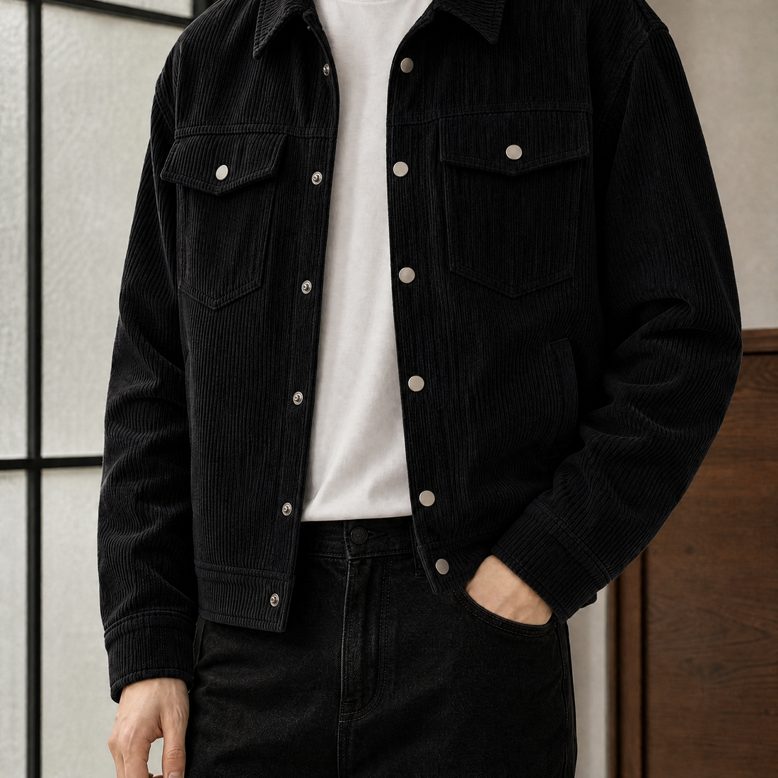 Nash-Flynn Trucker Jacket - Black