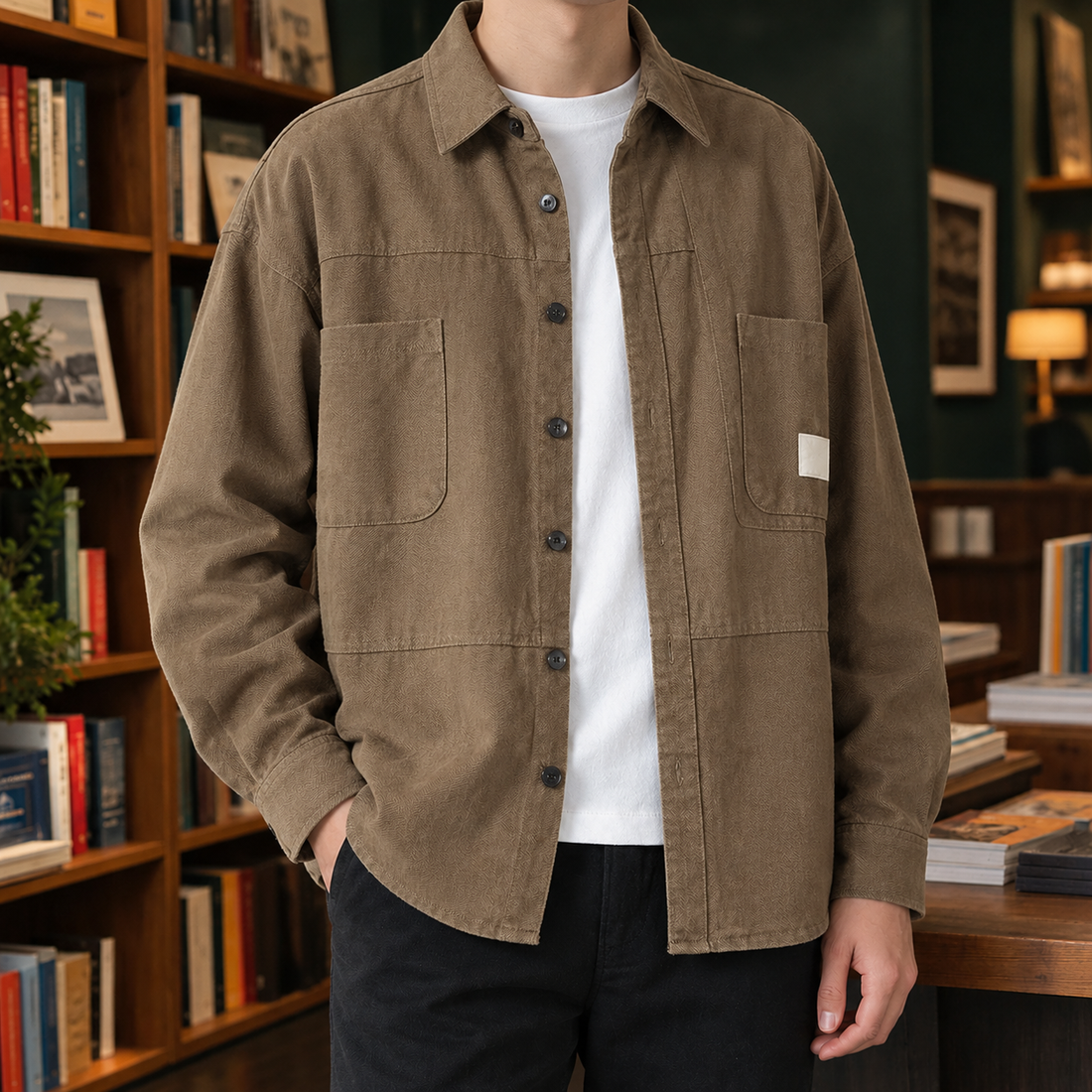 Fraser Utility Overshirt - Brown