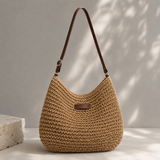 Calvino Woven Hobo Bag - Khaki