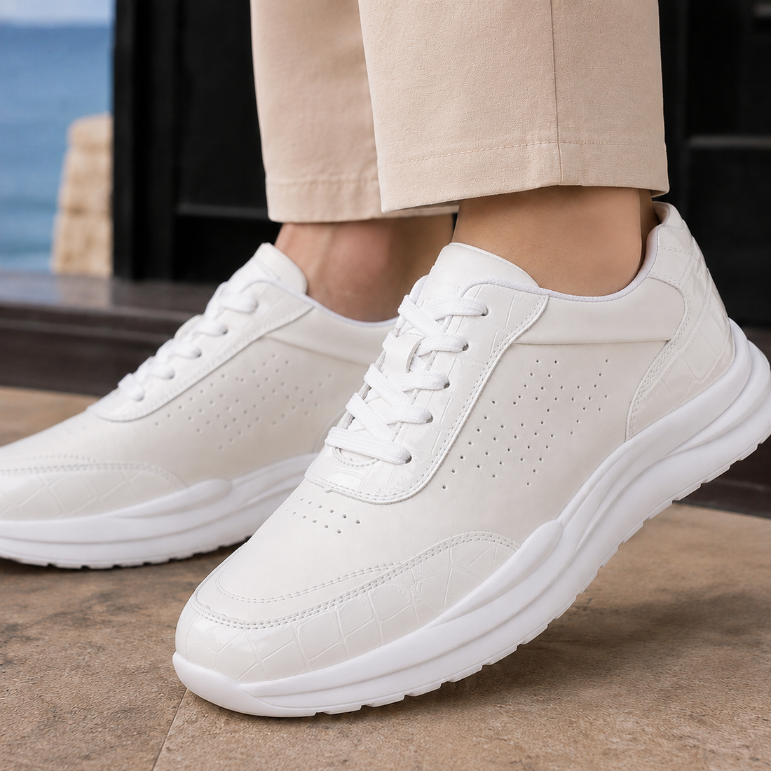 Piras Croc Sneakers - White