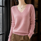 Leocadia-Marie V-Neck Sweater - Pink