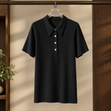 Katrina Polo Top - Black