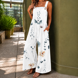 Dahlia Floral Jumpsuit - White