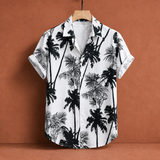 Zane Tropical Shirt - White And Black