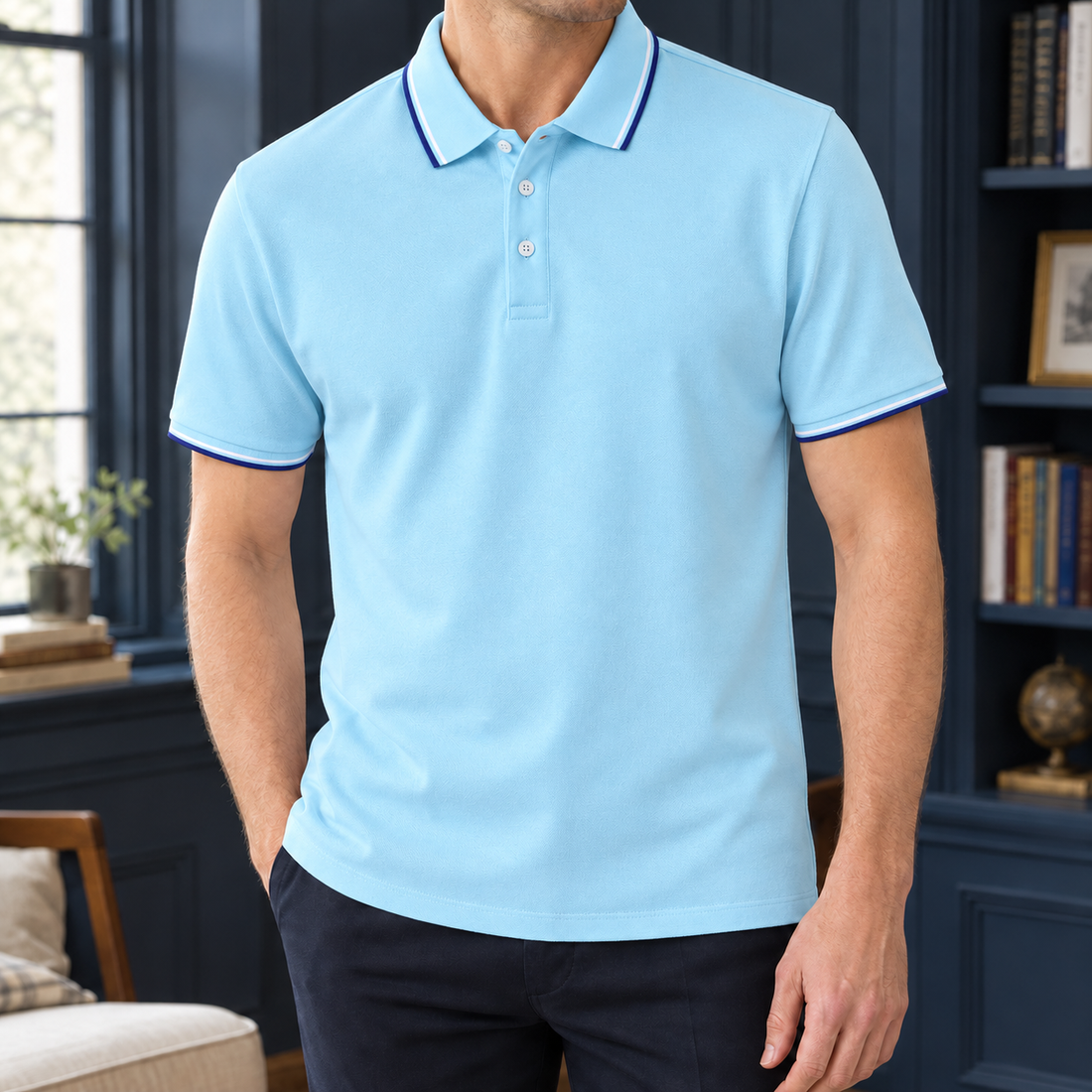 Theodric Tipped Polo - As Pictured