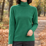 Alexia-Faye Wool Turtleneck Sweater - Yading Green