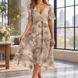 Ilaria-Eve Wrap Dress - Beige