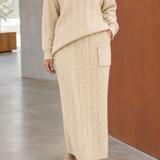 Selma Relaxed Knit Set - Yellow Apricot