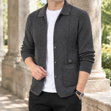 Nicodemus Collared Cardigan - Gray