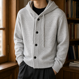 Victor Hooded Sweater - White Gray