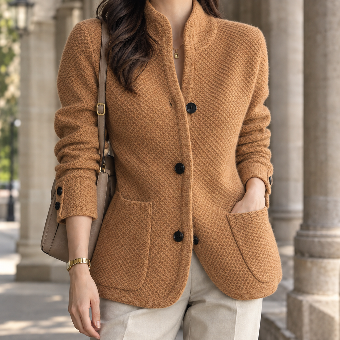 Sabine-Marie Textured Cardigan - Yellow