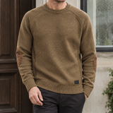 Silvain Elbow Patch Sweater - Auburn